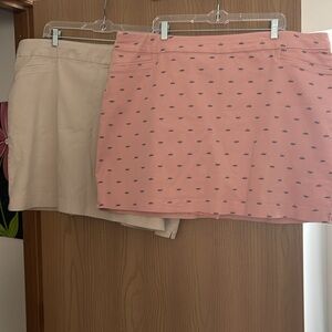 Lot of two Croft and Barrow Effortless Stretch Skorts